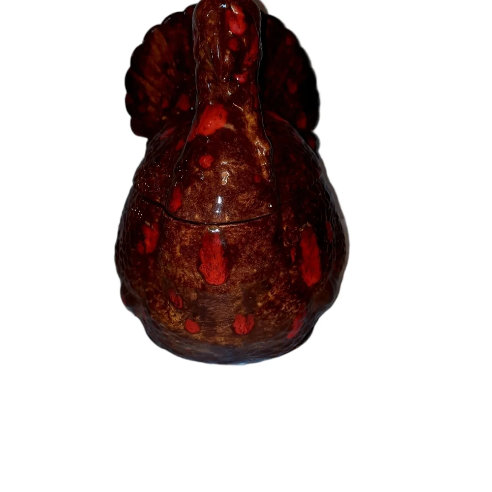 Vintage Ceramic Turkey Platter Candy Dish Condimen